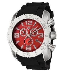 Swiss Legend Watch. Red dial, rubber band